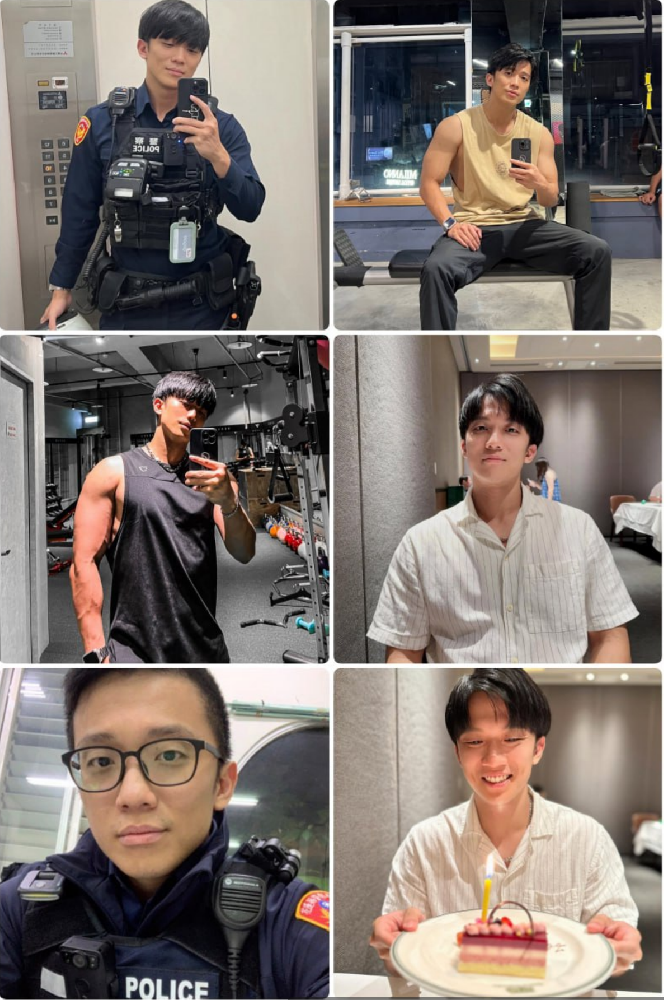 D095 照片181张 视频28个 台湾 警员 生活场景丰富 自拍多 旅游 风景 美食 健身 曝光度低  粉丝1000+