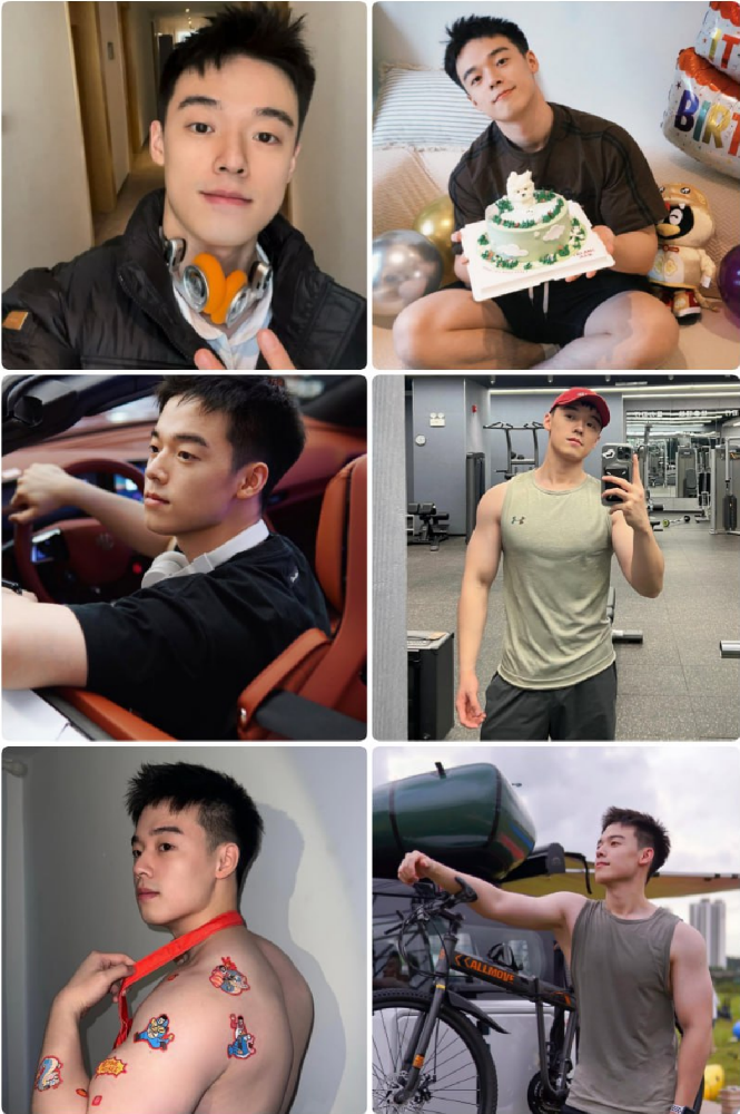 D183 照片913张 视频6个 中国男 生活场景丰富 旅游 美食 自拍多 时尚会打扮 健身 生日照 游池 看演唱会 上半身裸照